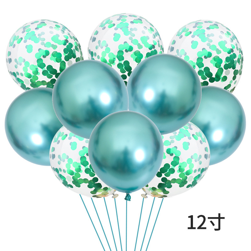 12-inch sequined latex balloon set, a popular birthday party decoration, transparent oversized balloons, party decoration balloons pic 7