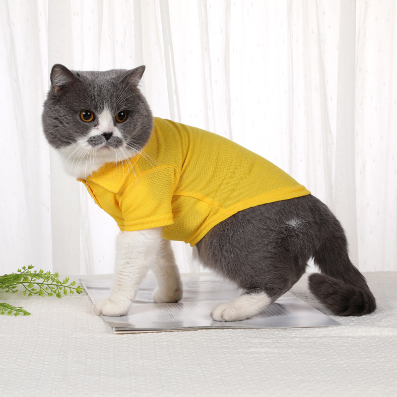 T宠物衣服狗猫衣服休闲猫狗宠物短袖新款POLO衬衫小狗t恤宠物衣服详情11