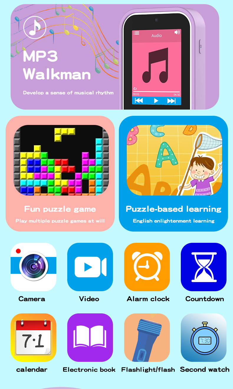 A20儿童手机相机可拍照录像 益智小孩子礼品玩具学生数码照摄相机详情4