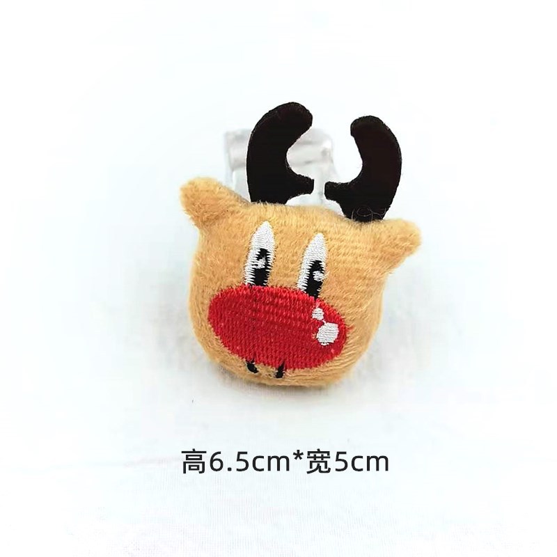 Christmas plush cartoon dolls, Santa Claus, reindeer brooches, socks, bags, accessories and accessories for foreign trade pic 14