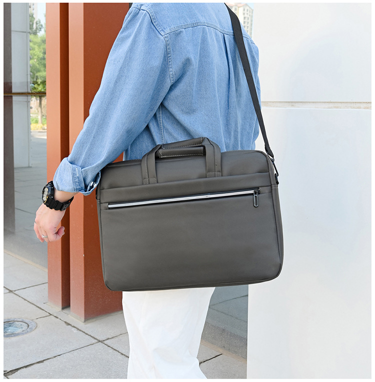 手提笔记本电脑包商务休闲单肩包简约潮搭斜挎时尚大容量横款男包详情16
