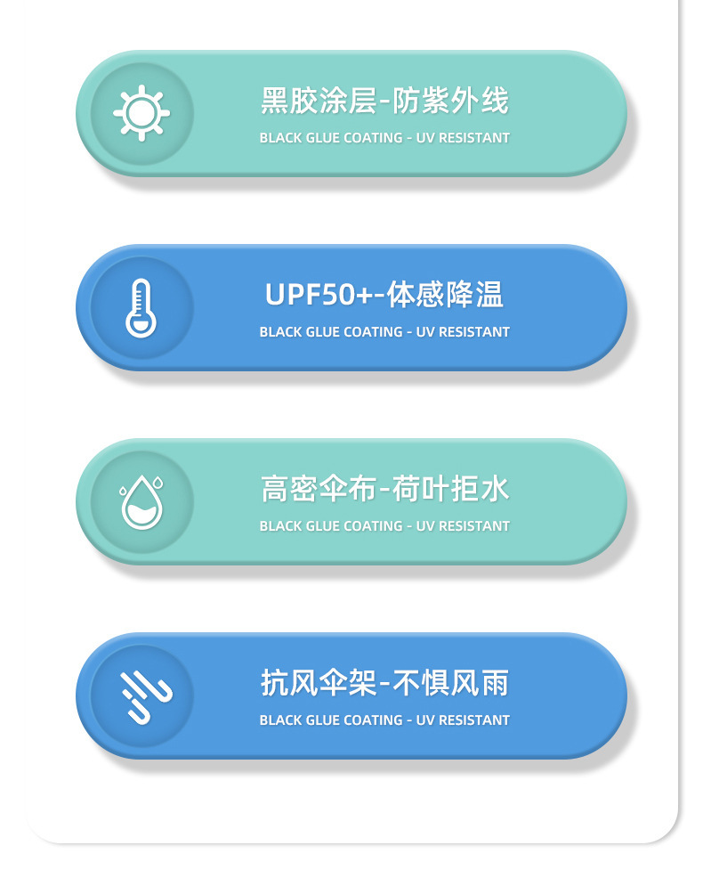 扁六折六开环扣太阳伞女防晒伞遮阳小清新雨伞五折晴雨两用印logo详情11
