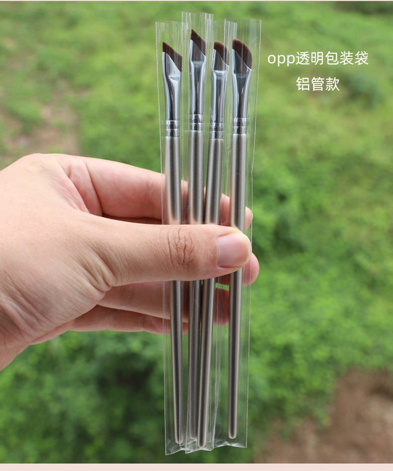 瑰金木柄刀锋眼线刷纤维毛细节镰刀眼线斜角卧蚕眼睑下至化妆刷详情20