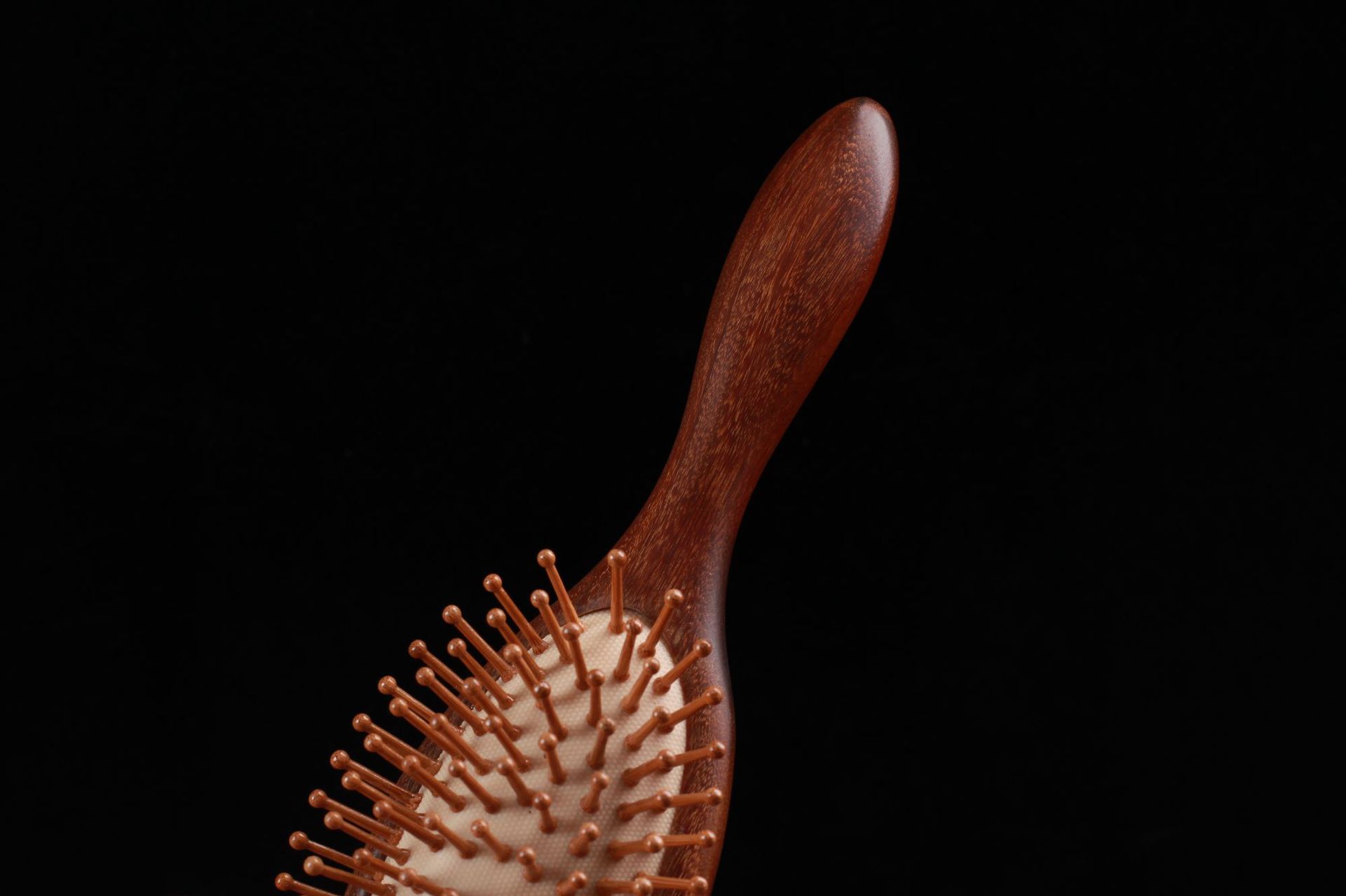 厂家金丝檀木气垫梳大号加厚圆柄头皮按摩顺发梳檀木气囊梳子批发详情13