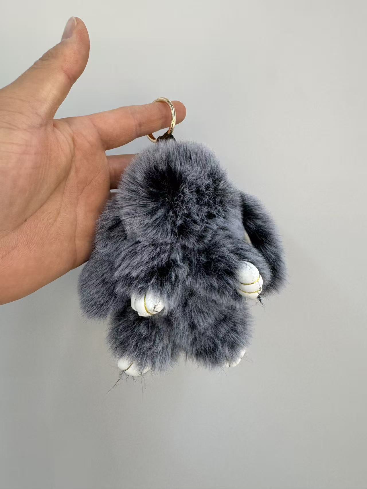 厂家批发仿獭兔毛装死兔挂件可爱小兔子包包手机车饰挂件萌兔饰品详情5