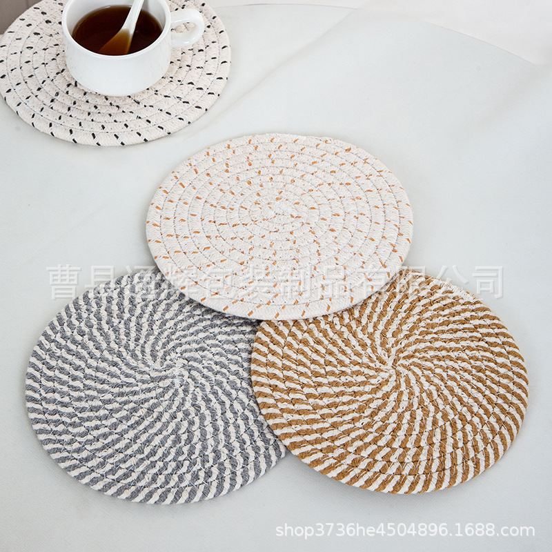 碗垫隔热餐垫圆形麻编织杯垫隔热盘垫装饰道具垫子家用防烫锅垫详情35