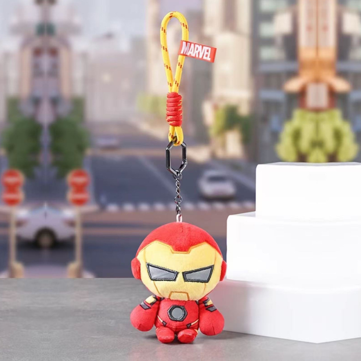 Disney-authorized Marvel Spider-Man, Iron Man and Hulk plush toy pendant Captain America keychain pic 3