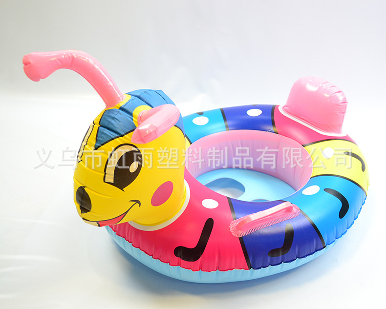 夏天蚂蚁艇水上充气儿童玩具座圈带扶手防侧翻游泳圈婴儿坐圈批发详情4