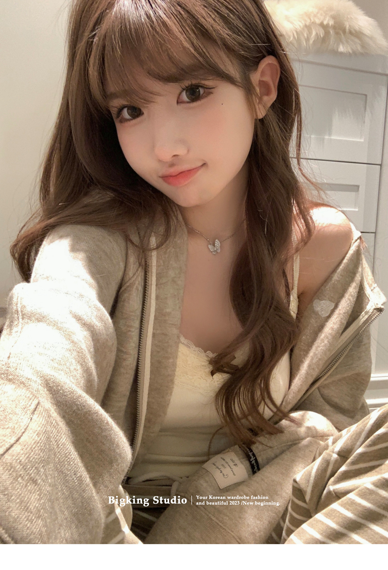 辣妹纯欲蕾丝花边吊带背心打底胸垫蝴蝶结短款修身设计无袖上衣详情17