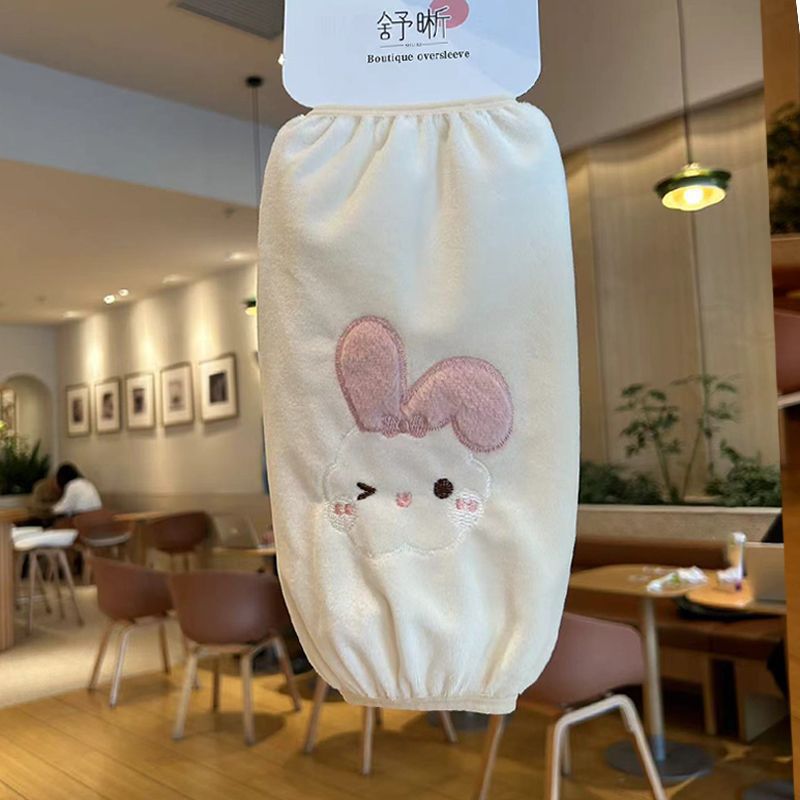 学生耐脏袖套可爱上班工作防污成人羽绒服秋冬套袖袖头长款护袖详情7