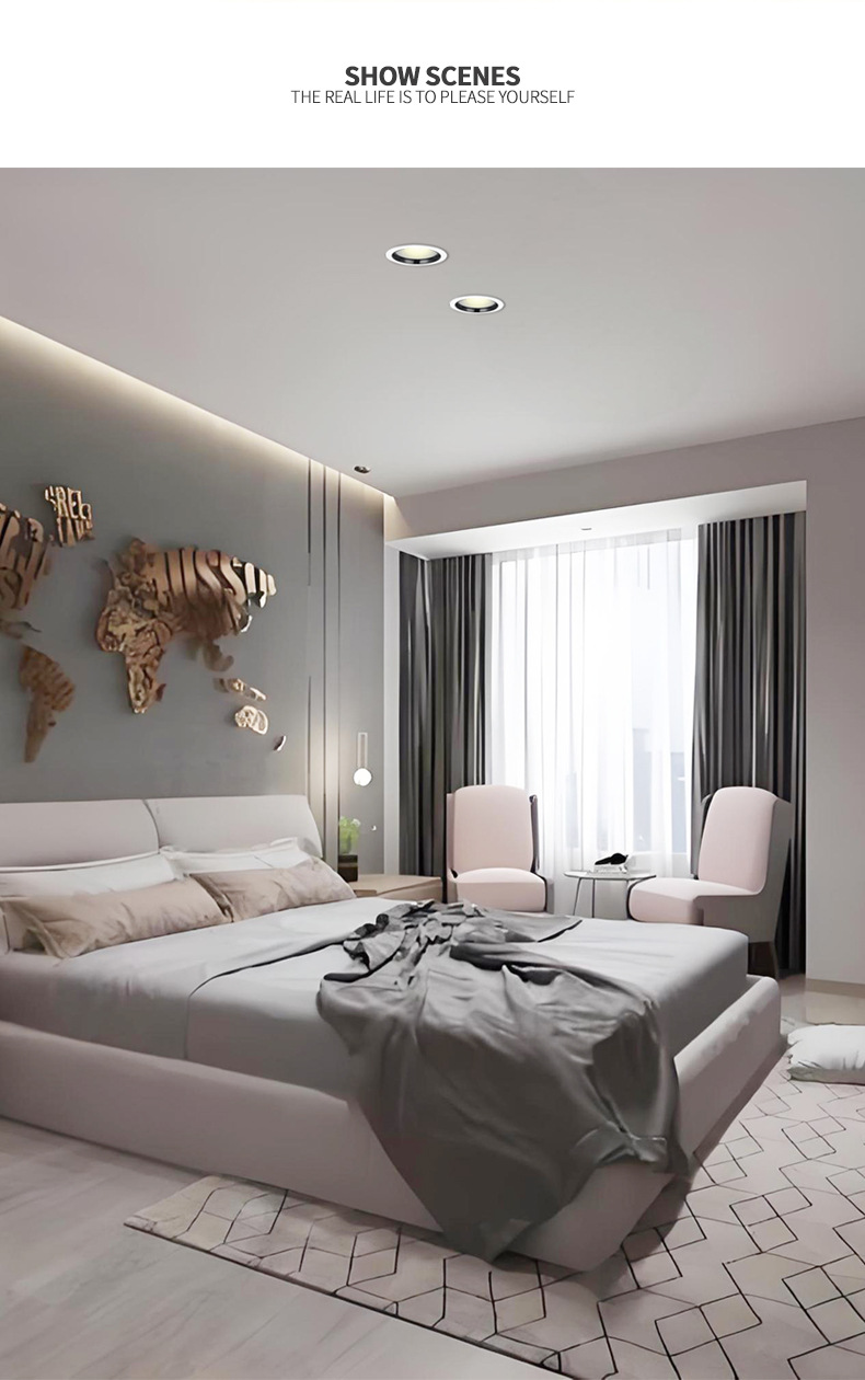 led downlights, high-power commercial high-brightness ceiling spotlights, deep cup anti-glare embedded passageway, all-aluminum ultra-thin downlights pic 18