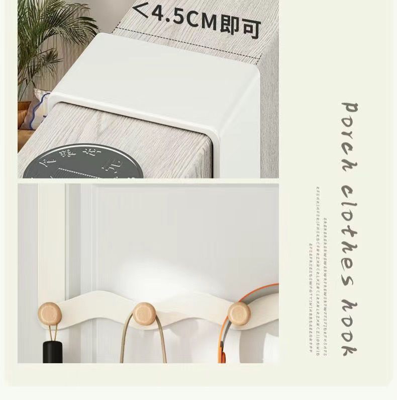 New door rear hook storage clothes hook, bedroom no-drilling wonder, wall-mounted simple style decorative hook pic 13