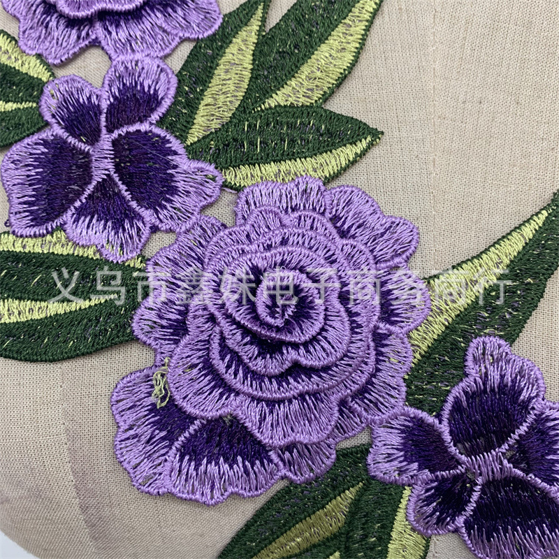 Embroidery three-dimensional embroidery wedding dress cheongsam clothing accessories and accessories pic 4
