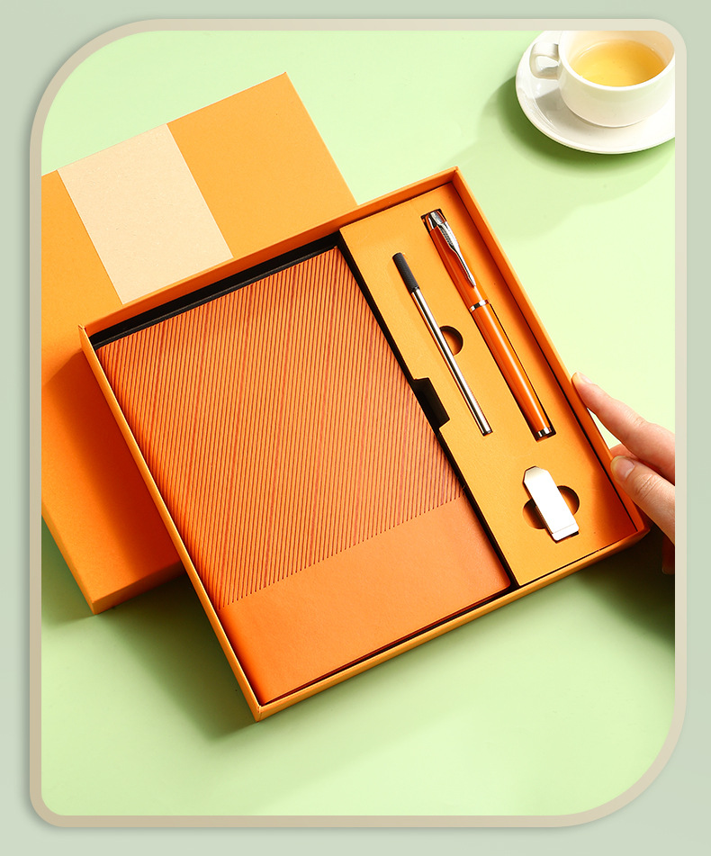 高档A5商务笔记本子礼盒套装 高颜值办公会议记录本 记事本定制logo 专业定制办公用品详情25