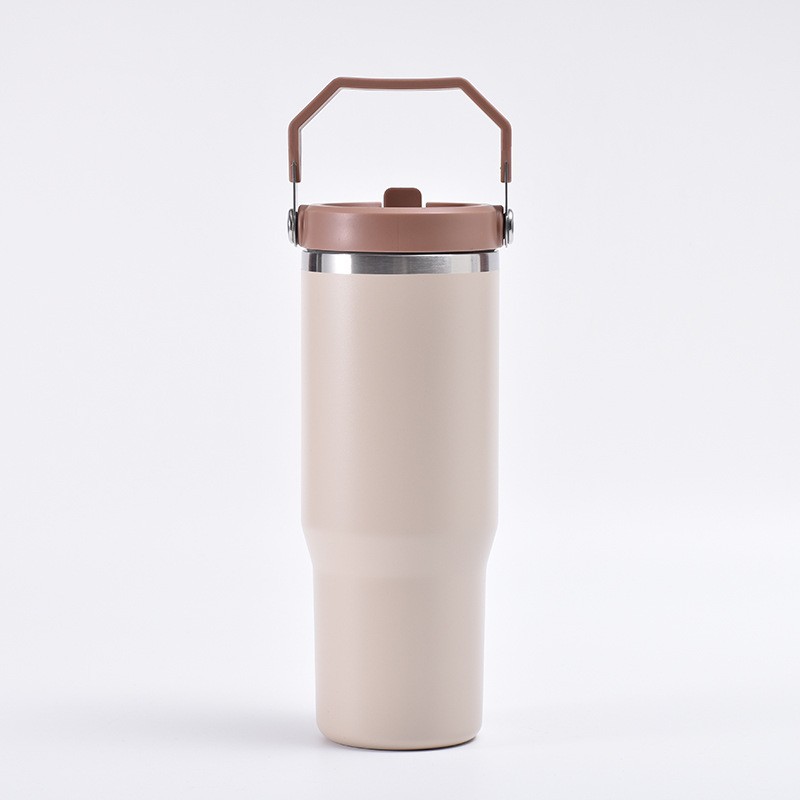 Cross-border handle car cup 30oz outdoor 304 vacuum sports portable thickened insulated cup Household ice king cup pic 6