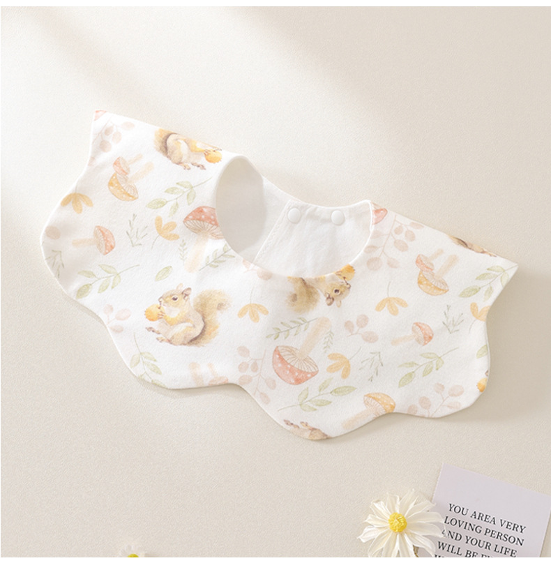 Large newborn bib tpu waterproof baby drool cover 360° rotating baby bib Class a baby bib pic 11