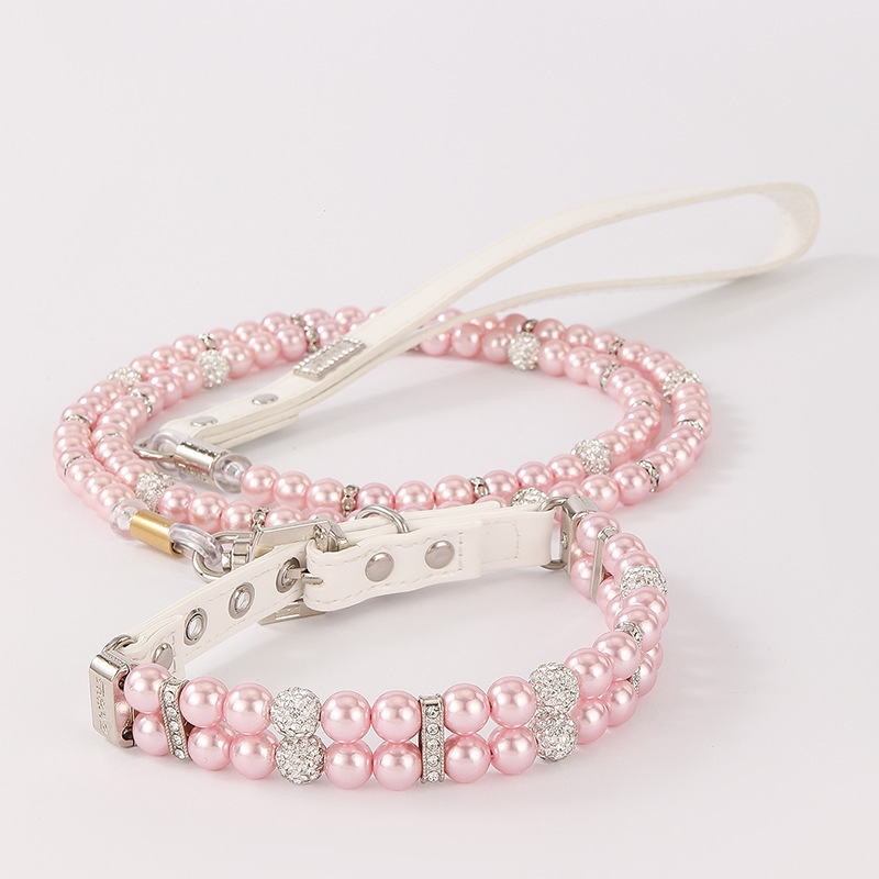 Wholesale of pet collars, drawstrings, neck rings, pearl cat necklaces, small and medium-sized dog rings, and neck rings pic 7
