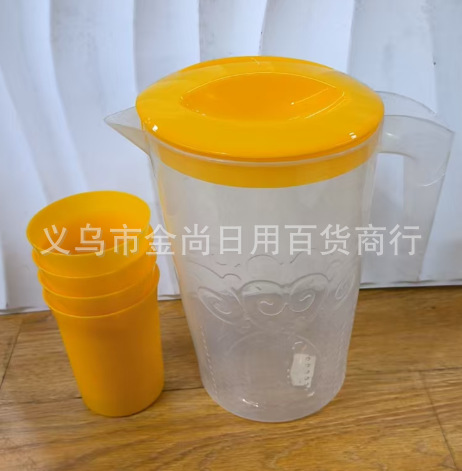 Large summer cold water kettle, plastic high-temperature resistant, household large-capacity set, creative cold water kettle, commercial teapot pic 4
