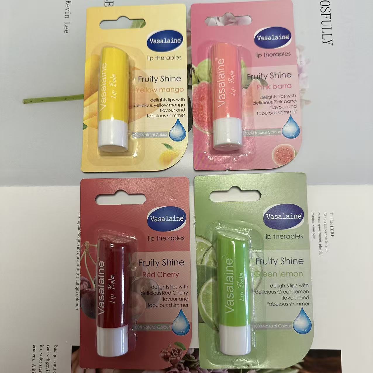 Vaseline Rotating Lip Balm Rose Moisturizing Lip Balm 4.8g 4-color Vaseline Lip Balm pic 11