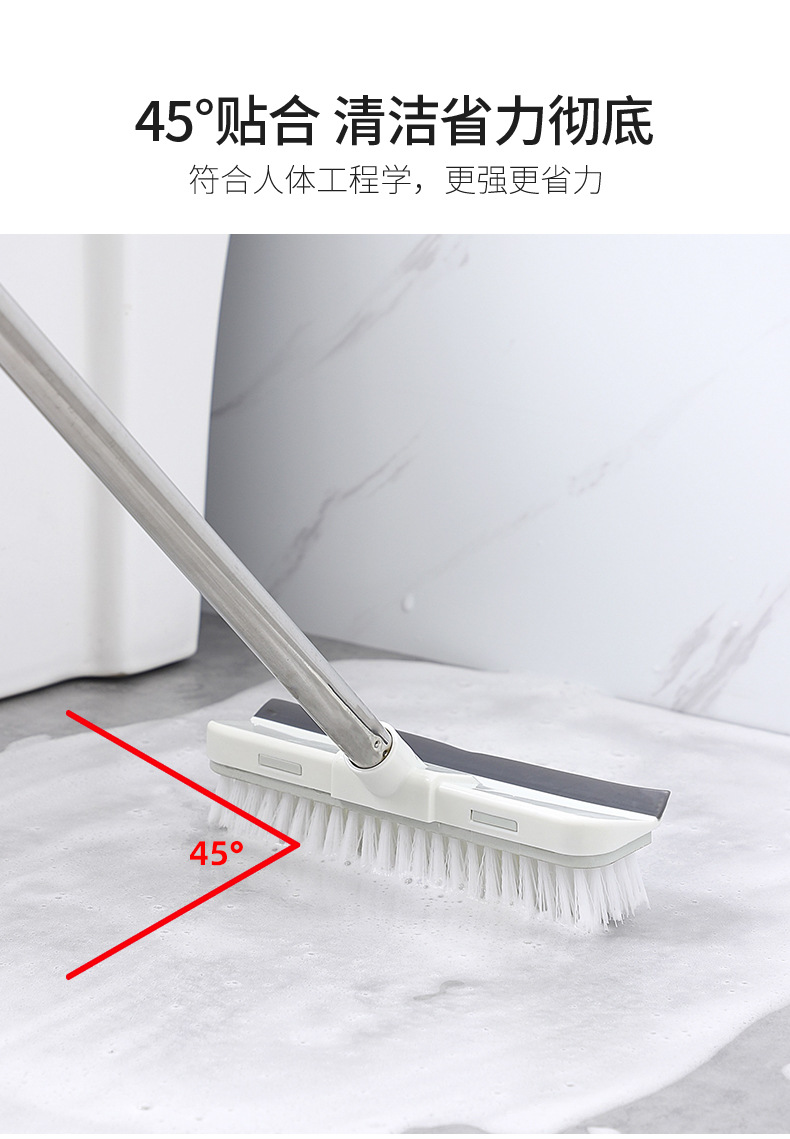 Hard-bristled brush, bathroom floor brush, long-handled bathroom cleaning brush, floor gap brush, toilet cleaning wonder, floor scrubber pic 8