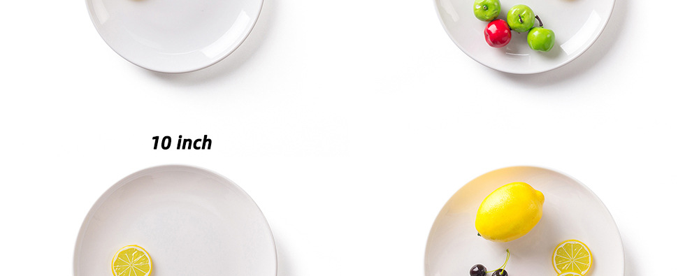 白色仿瓷密胺圆盘餐具塑料碟子自助餐西餐盘家用商用圆形盘子批发详情35