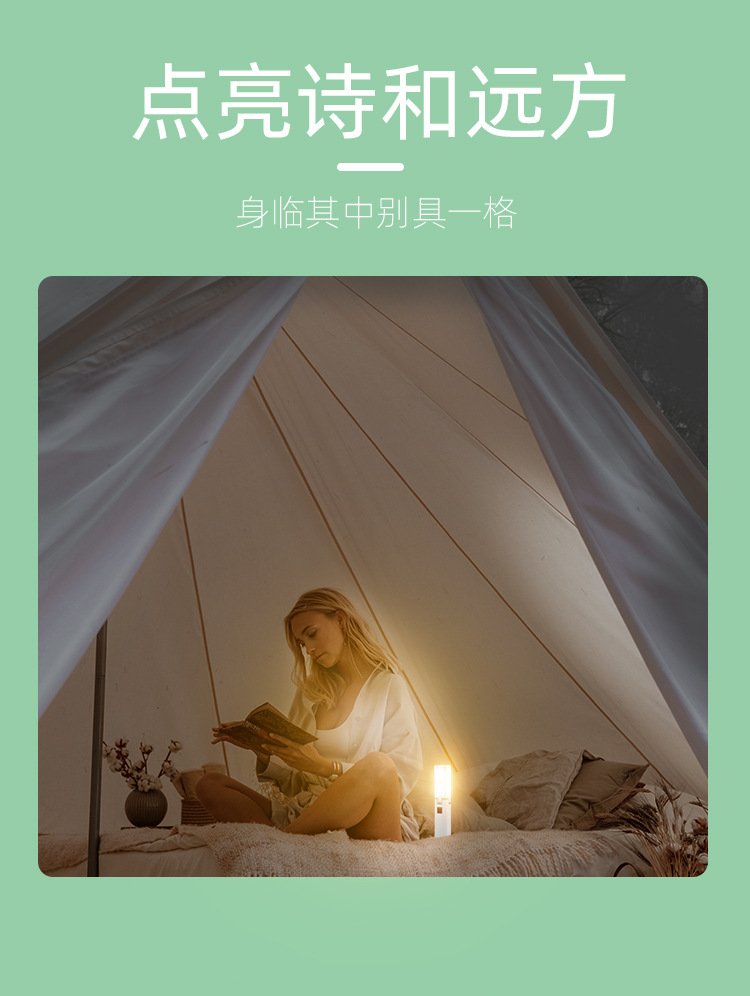 户外可折叠四叶露营挂灯带电显便捷式长续航USB充电应急照明电筒详情10