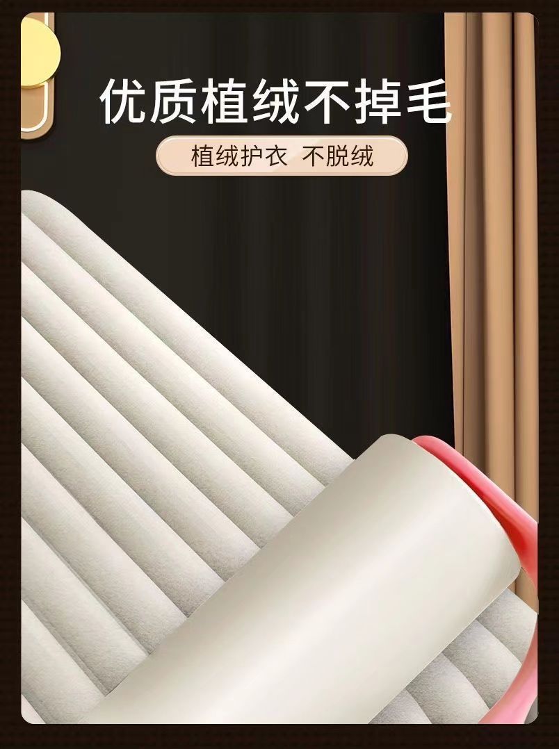 植绒衣架半圆防肩角衣挂家用防滑无痕弧形衣撑大衣整理师专用衣架详情9