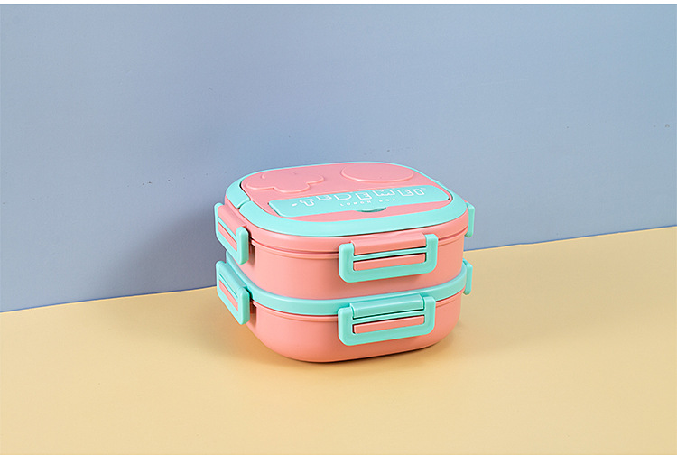 Hand-held insulated lunch box, female adult insulated bucket, square lunch bucket, 304 stainless steel, household lunch box, double layer pic 16