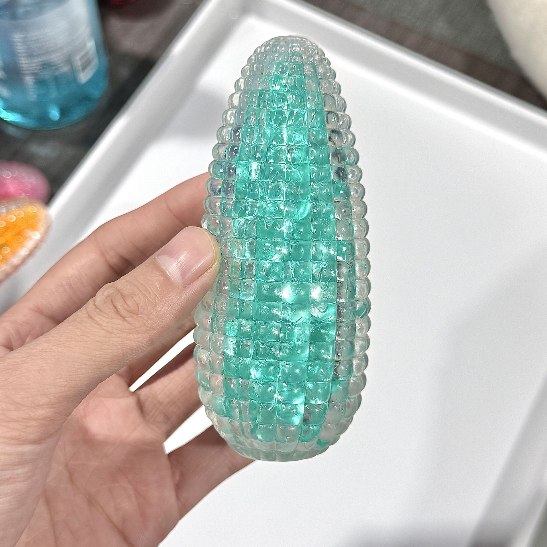 琉璃水晶玉米捏捏乐发泄球减压玩具可塑回弹解压流沙新奇特玩具详情6