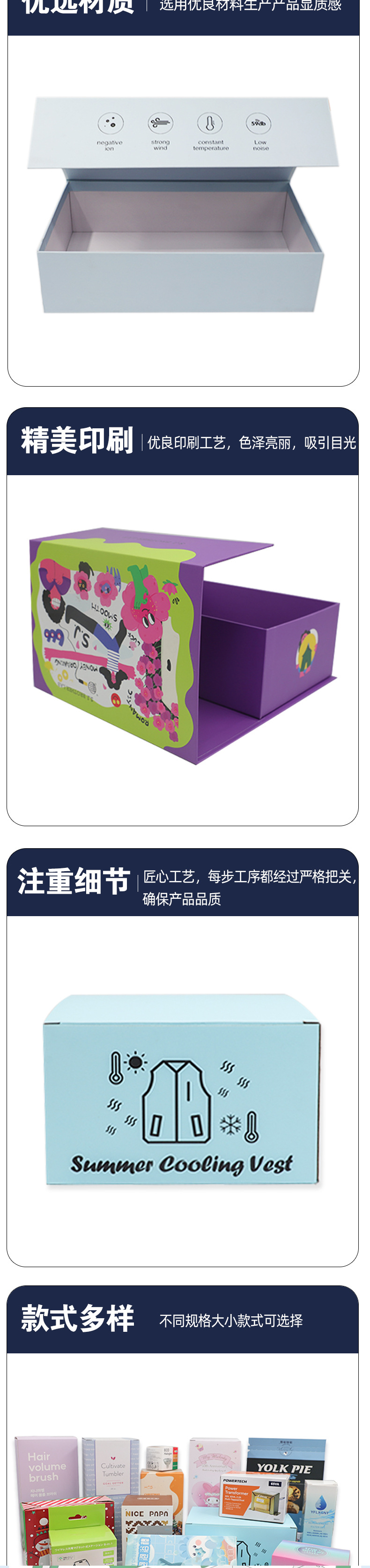 Customized exquisite toy and cosmetic gift boxes with top and bottom covers from the original manufacturer, as well as wholesale flip cover packaging boxes pic 2
