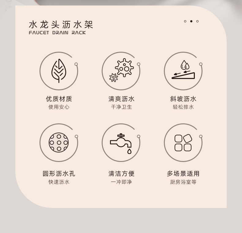 水槽沥水篮挂袋水龙头洗碗海绵收纳置物架厨房用品水池免打孔挂篮详情2