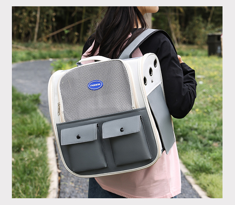 宠物用品猫包外出双肩宠物包大容量透气便携出行宠物猫狗背包详情32