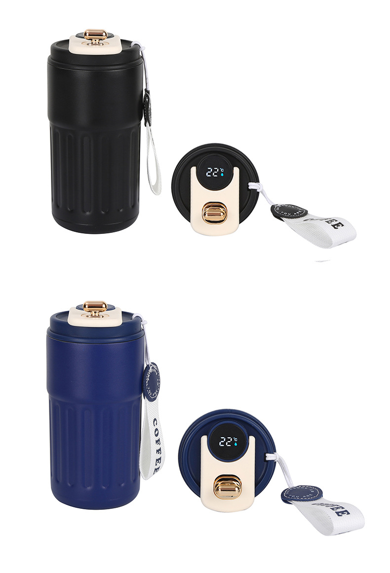Customized cross-border smart 316 stainless steel coffee cups, insulated cups with handles, water cups for men and women traveling together, and cold preservation cups pic 11