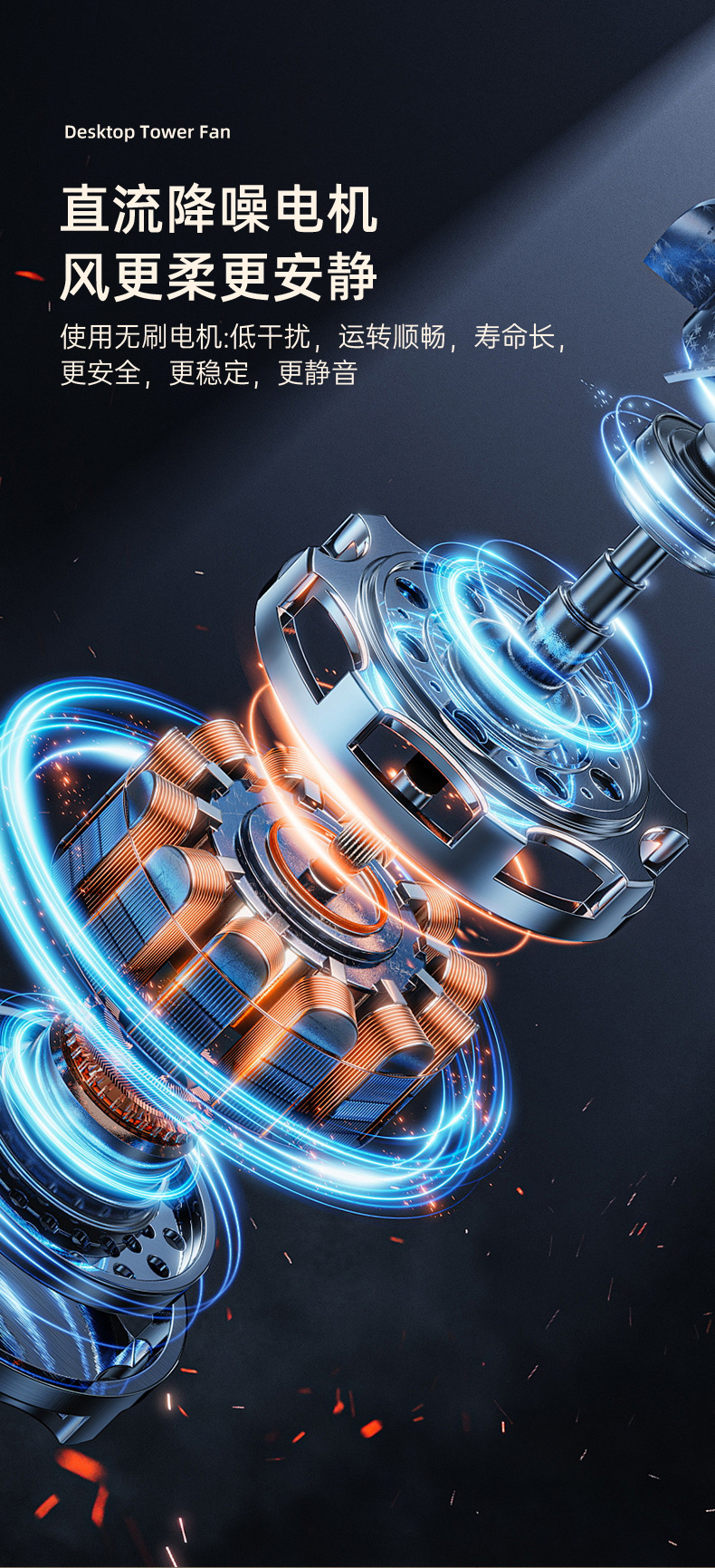 双向直流台地两用扇空气循环扇露营扇大功率空调扇定时变频电风扇详情16