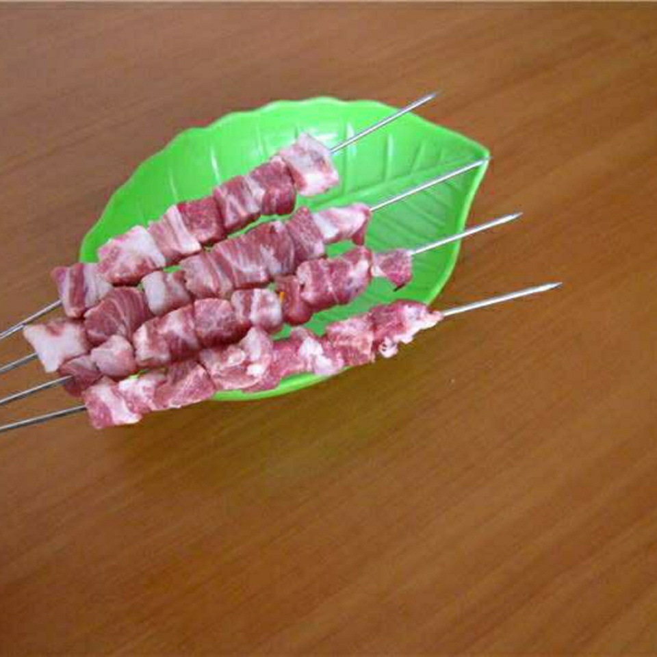 烧烤签子不锈钢商用圆签烤串特细羊肉串签烤肉工具打包铁签烧详情3