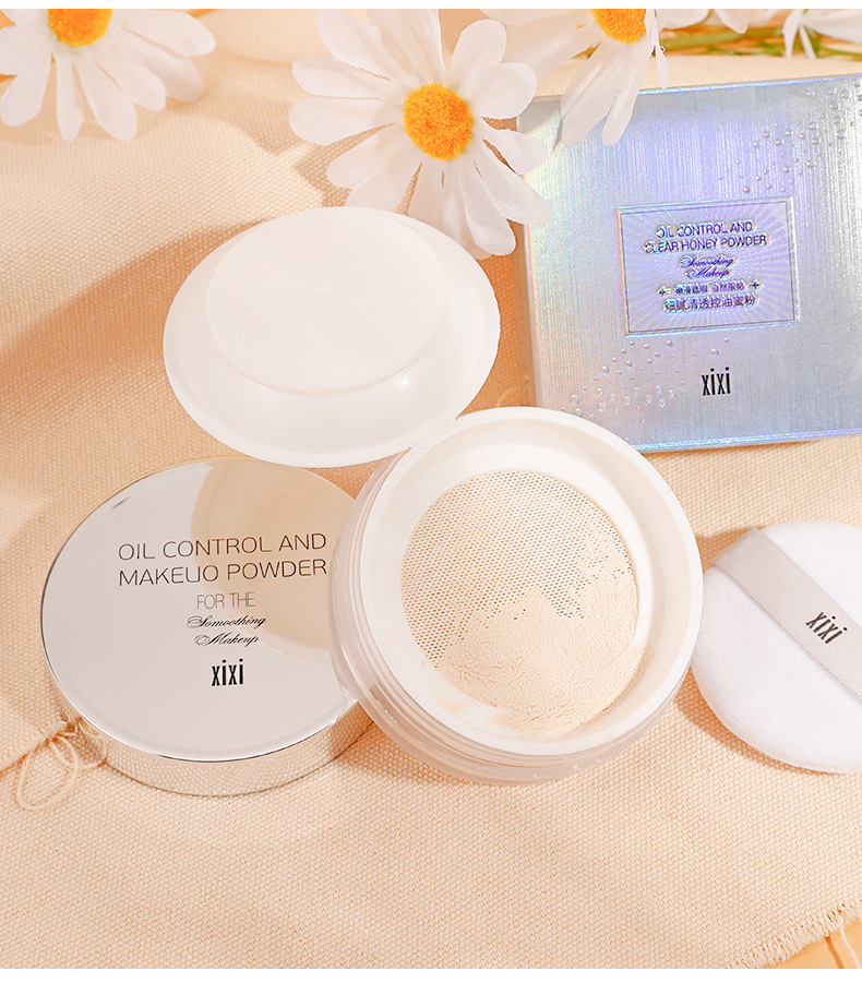 Makeup xixi: Fine, clear, oil-control powder, loose powder, matte, long-lasting, waterproof, sweat-proof, non-smudging, setting powder pic 17