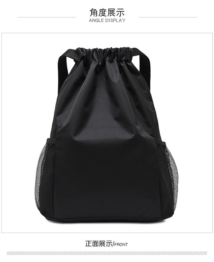 定LOGO束口袋双肩包男女2022新款背包大容量抽绳健身运动篮球包详情27