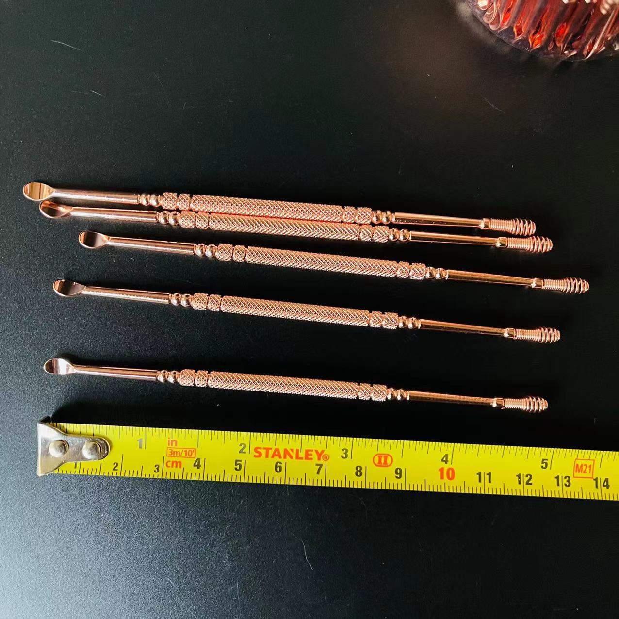 【 Zone 1-4 】 Rose gold ear scoops 100/ bucket 4000/ piece, new rose gold ear pickles, spiral ear scoops, spring ear scoops, double-head dual-purpose ear picking, 2 yuan supply pic 1