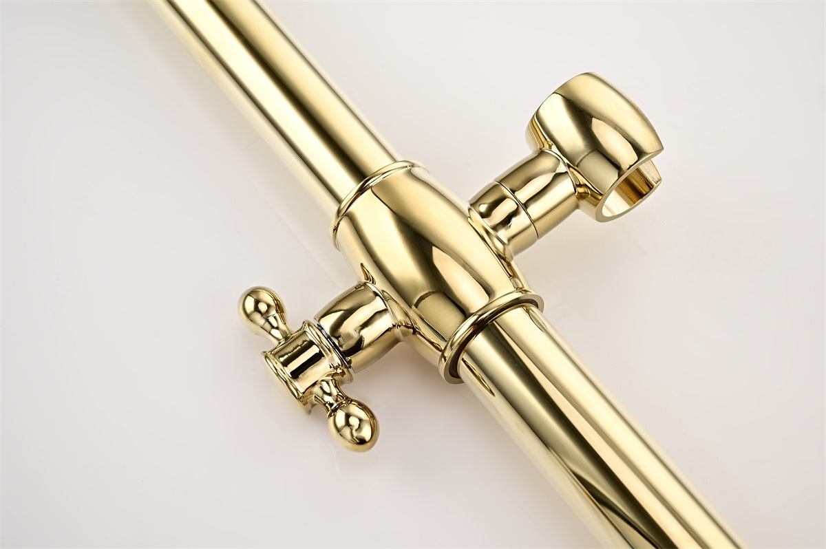 欧式全铜冷热花洒金色淋浴花洒挂墙式龙头卫生间升降增压混水阀详情14