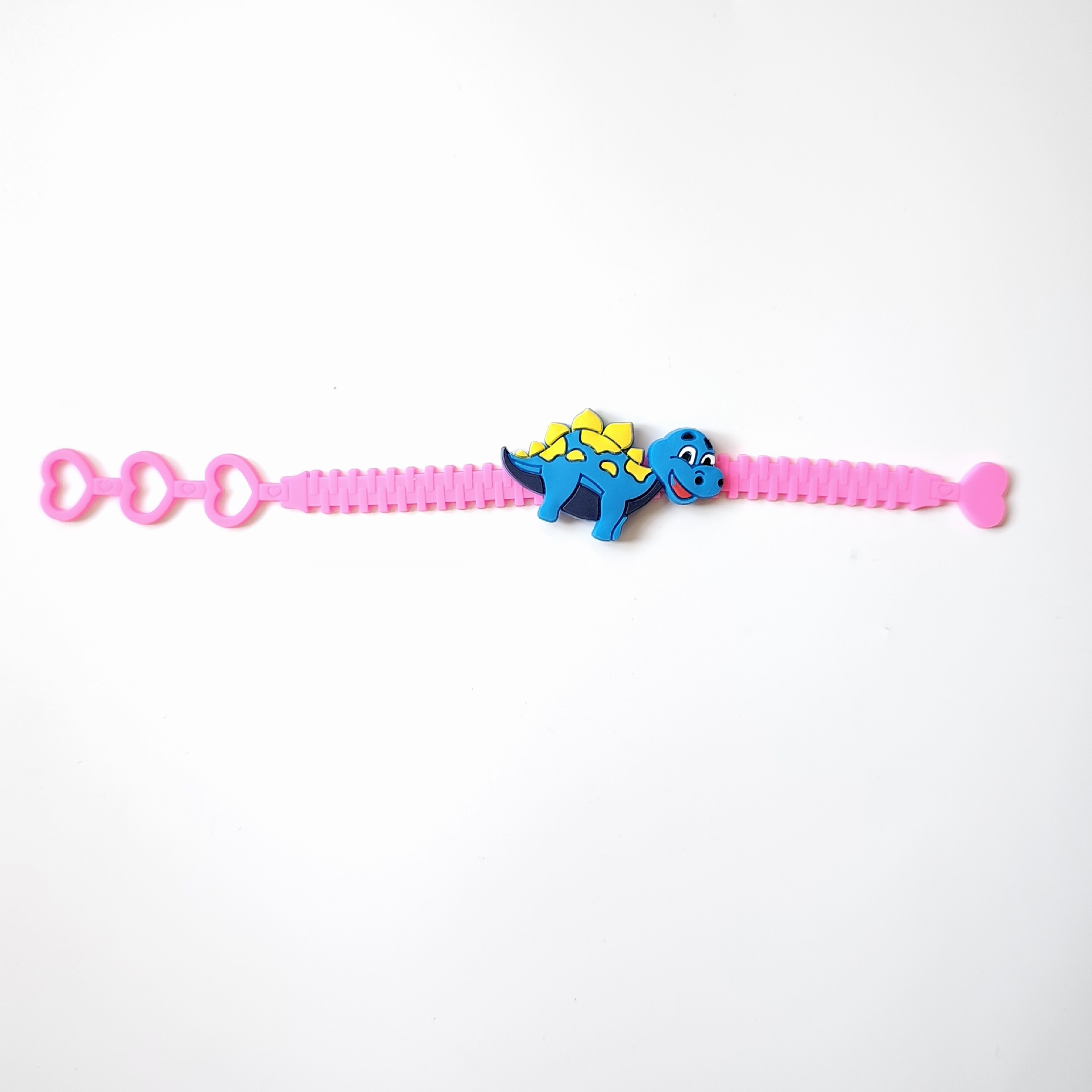 亚马逊跨境三孔桃心pvc手链创意手腕带恐龙手带儿童手环2元小礼品详情18