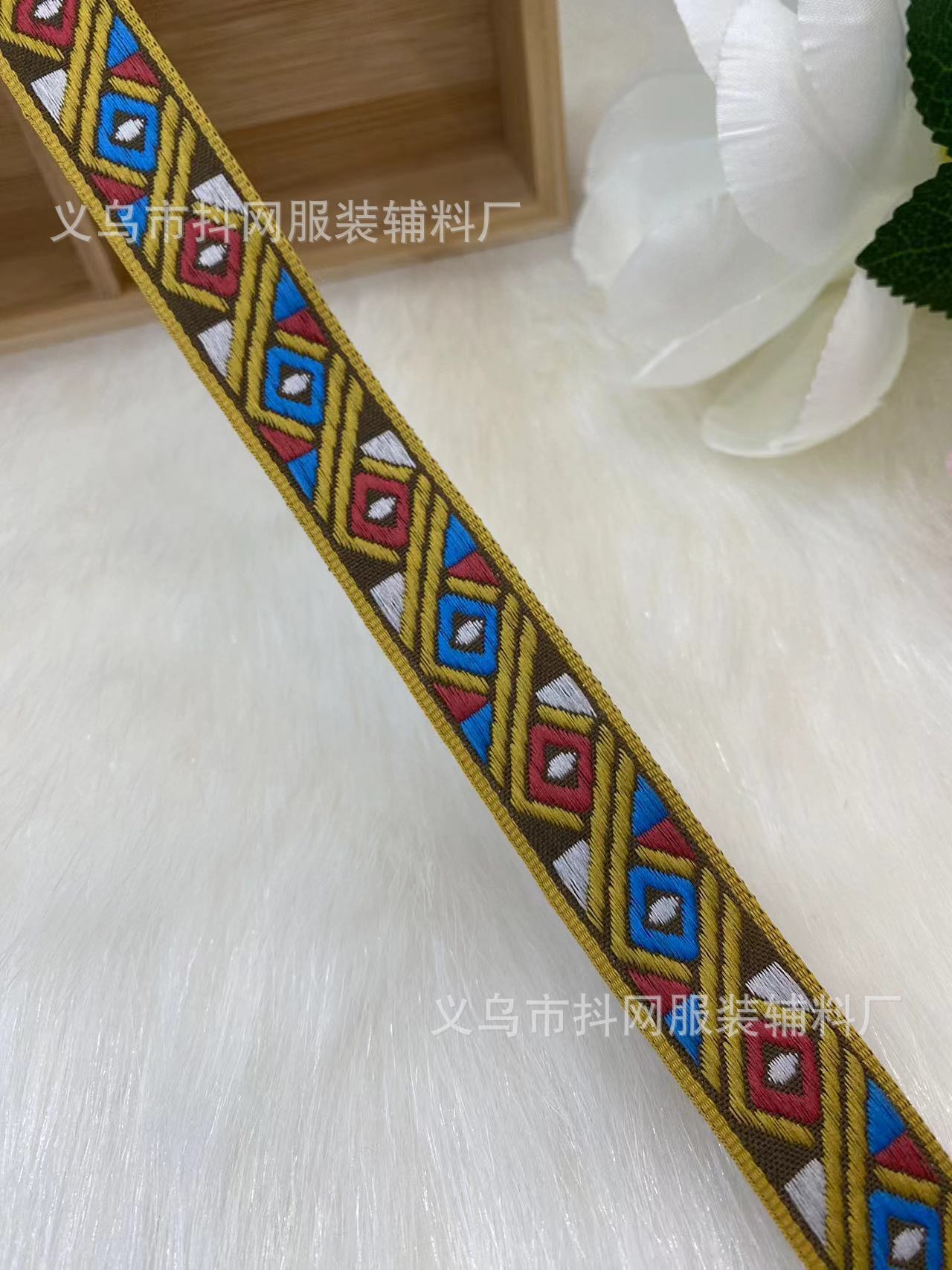 Wholesale of 1.5- 2.1cm multi-style ethnic jacquard embroidery ribbons, hair accessories, headwear, performance costumes and accessories pic 4
