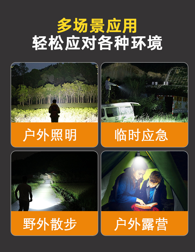 Wholesale of cross-border high-power long-range laser cannon flashlight charging LED strong light clear laser portable lamp pic 5