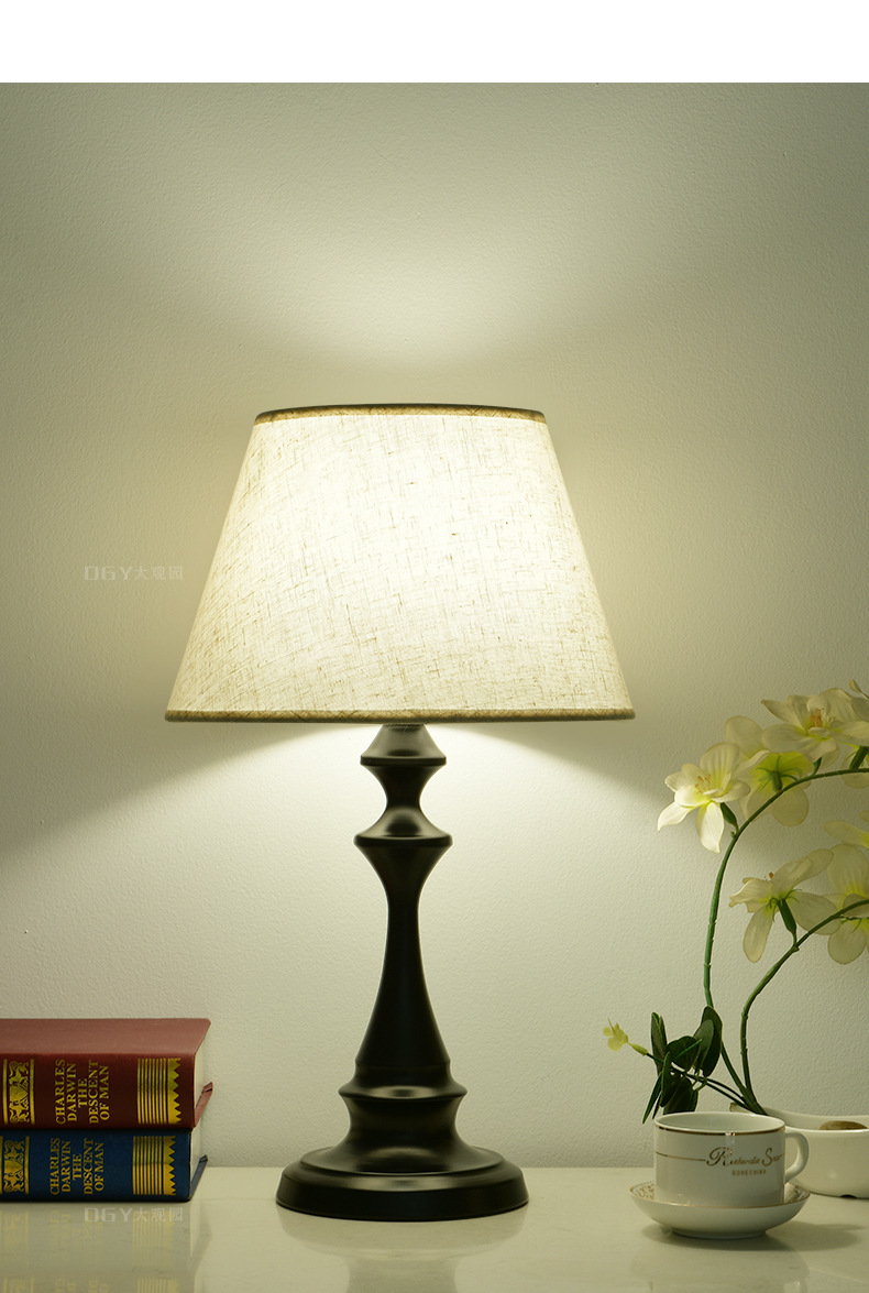 Grand View Garden American retro table lamp, bedside lamp, simple living room table, high-end atmosphere light, night light 542L pic 25