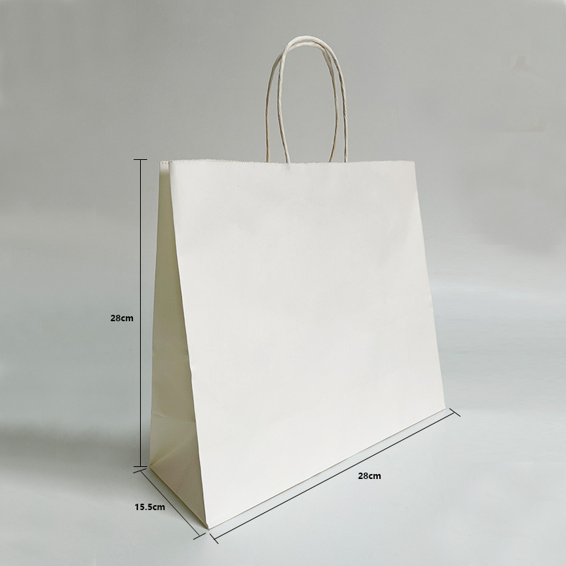 In-stock thickened kraft paper bags, gift handbags, takeout food packaging bags, souvenir paper bags, logo printing pic 16