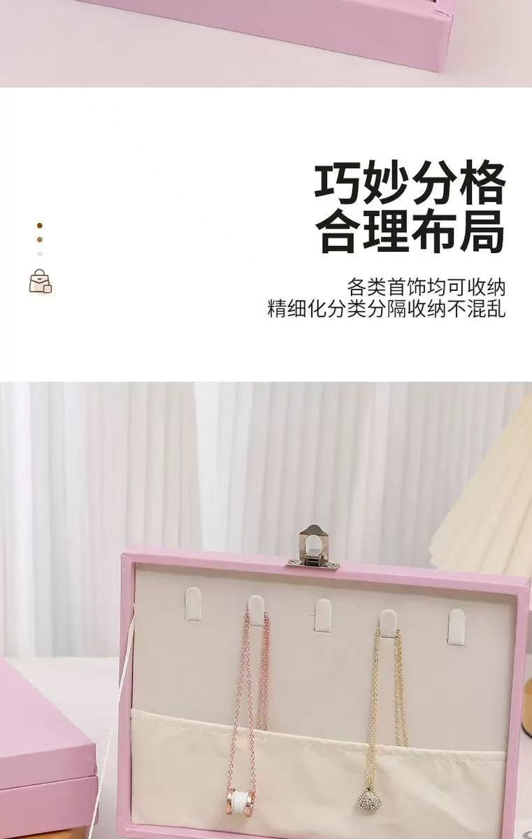 2026 Anti-oxidation Internet Celebrity Bestseller Single-layer jewelry box Portable jewelry ring Stud jewelry packaging box pic 9