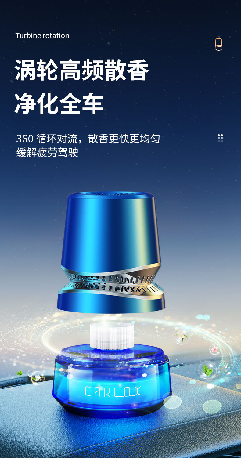 Car perfume spray decoration, high-end cup holder, aroma diffuser, car perfume atmosphere lamp, aroma diffuser, refreshing and deodorizing pic 12