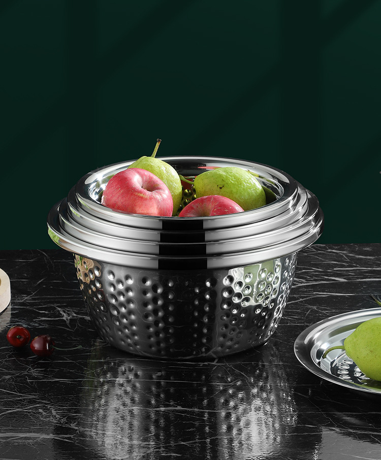 New hammer-patterned multi-purpose basin from the source factory, 18-70cm large-sized diamond basin, thickened and deepened plate cover Indian basin pic 14