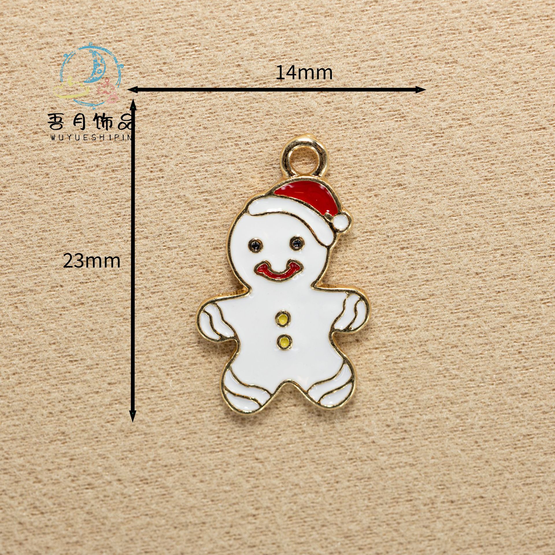 大量圣诞系列合金滴油配件挂件吊坠DIY跨境麋鹿雪花胸针别针装饰详情6