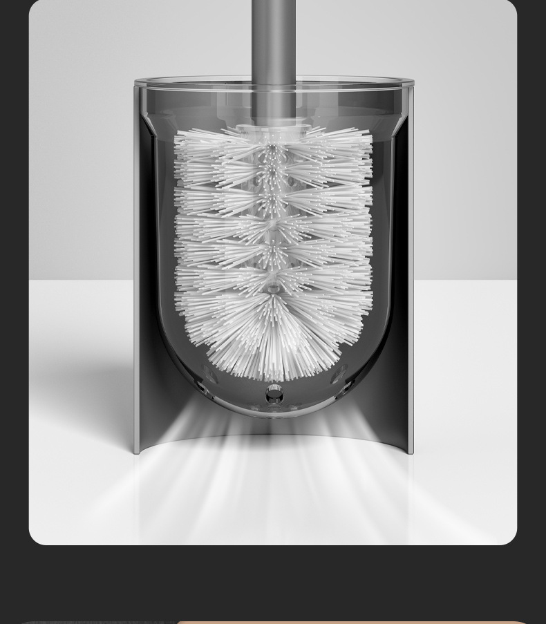 马桶刷套装浴室厕所清洁刷子免太空铝打孔家用无痕贴跨境长柄刷架详情10