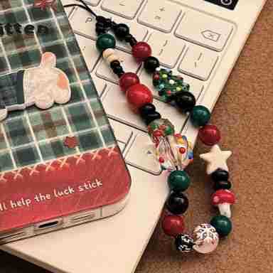 彩色链条手机壳挂绳适用苹果/华为便携手腕带绳个性ins多巴胺挂件详情23